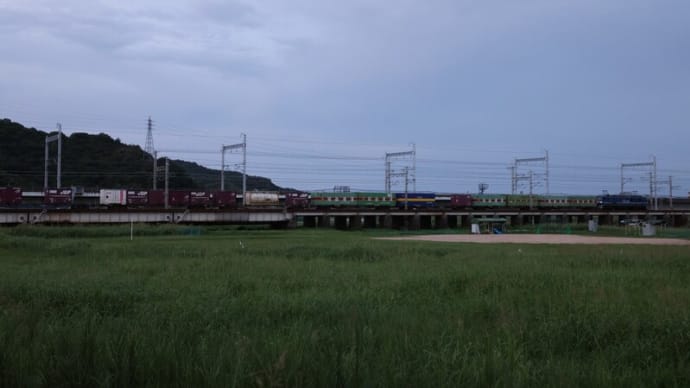 今日も貨物列車からスタート