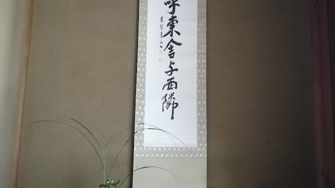 先週の床 お軸は黄檗山万福寺 お煎茶ですね