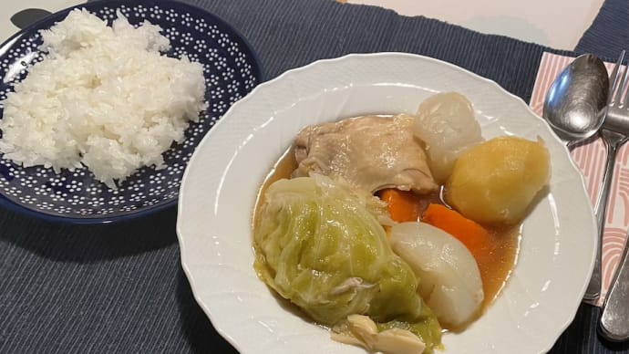 ◇ 今日の晩ごはん 春キャベツのポトフ