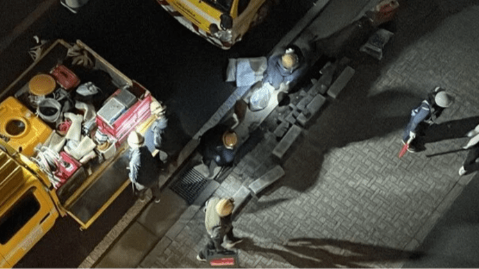 池田通り歩道補修工事