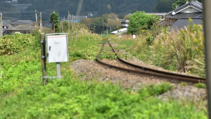 豊後森駅で「ある列車」