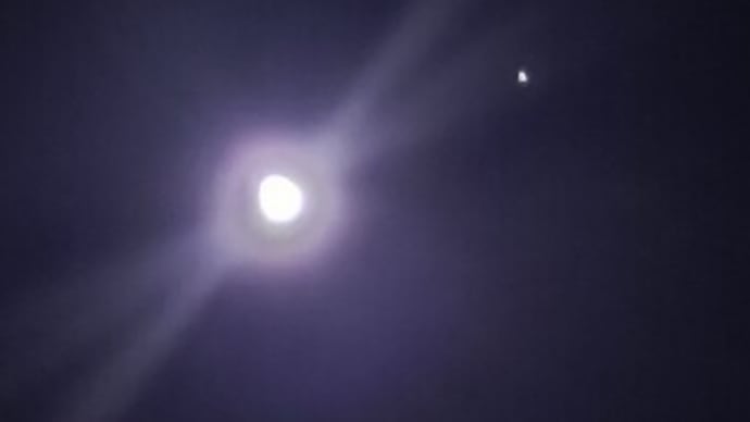 満月(十五夜)と木星