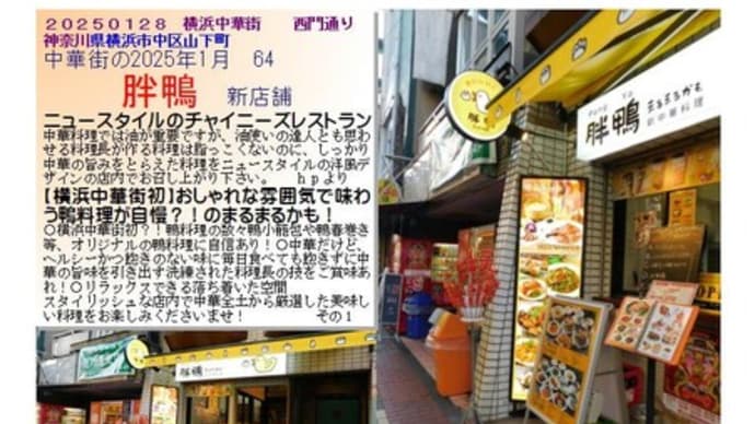 中華街2025 1月変化64 胖鴨