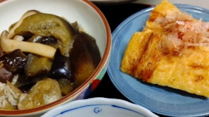 今日のおかず なすびの炊いたんとイカナゴ(^.^)