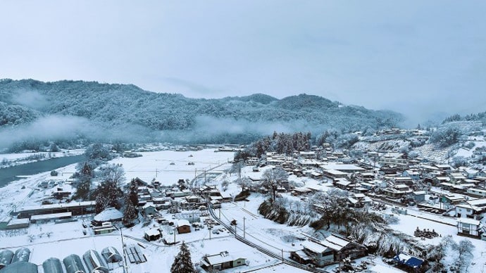 上生坂上空からの風景と補正予算査定