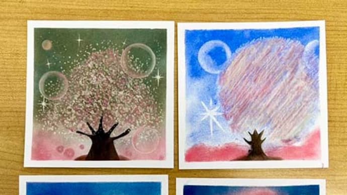 春を描く パステルアート