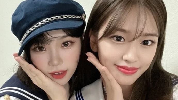 From a two-shot of IVE Eugene & Le Sserafim Chaewon