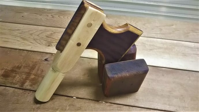 [DIY 知育玩具]  割るのが気持ちいい子ども用工具おの（おもちゃ）～ How to make a children's axe that feels good to break ～ 斧