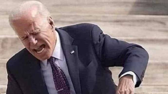 Diaper Land Shit On Poopyface Biden's Back. 😀😃😄😁😆😅😂🤣😈🤡💩👶