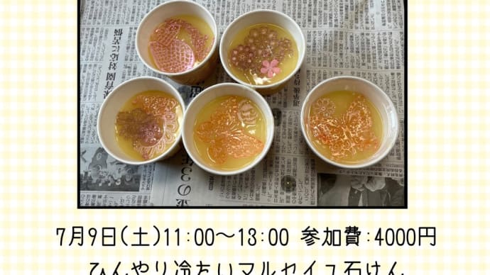 ワークショップのお知らせ(熊本水道町Ann's庵さん)