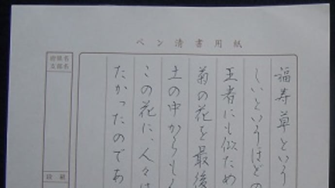 書道教室 ペン 新年号 上級課題 …ここまで書いたのに…(泣)