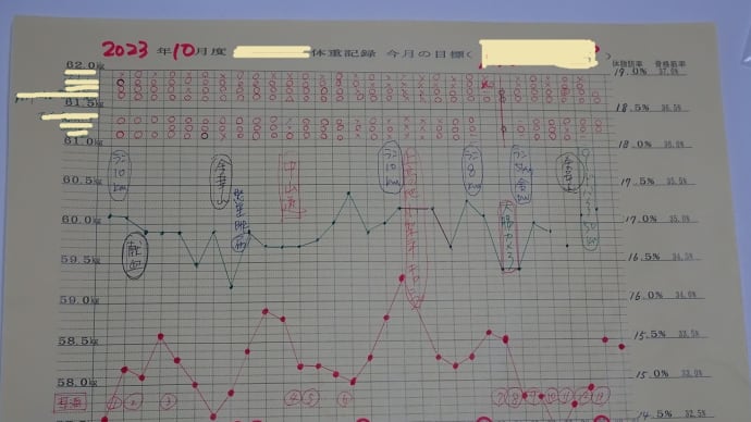 体重記録グラフを続けて20年