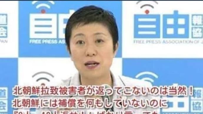 [ 辻元清美の『北朝鮮による日本人拉致』に関する発言 ]