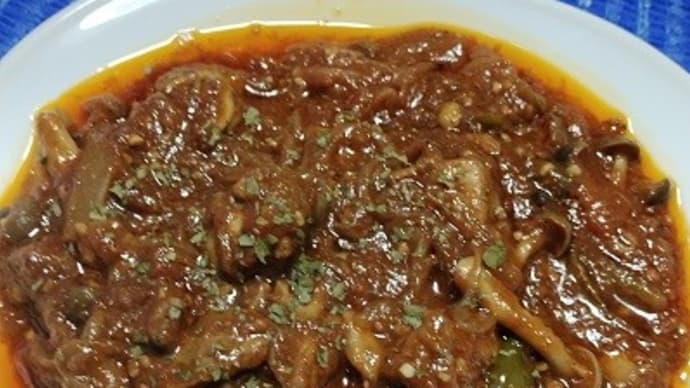 【11/30晩御飯】桜島鶏赤ワイントマト煮、ハバネロソースを効かせたんだね:D