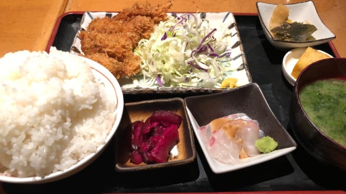 【浜松町】魚金 カキフライ定食