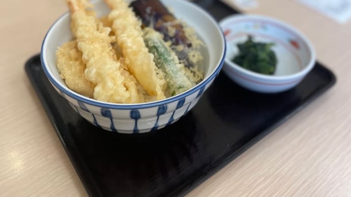 海老天丼とちく玉鶏天丼@さん天 明石大久保店