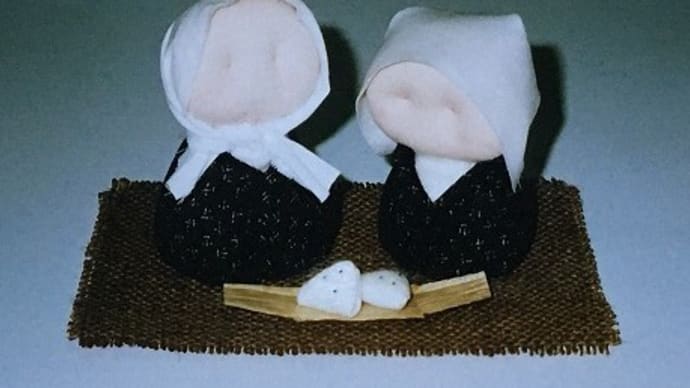 秋にふさわしい作品を発見→初UP?「じっちゃまとばっちゃま人形(野良仕事の休憩に・・・)」(型紙・説明あり)・・・おうち時間に(^^)