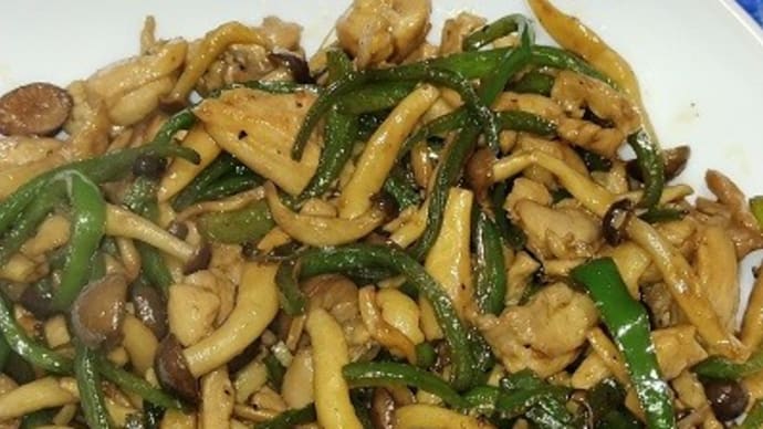 【06/03晩御飯】桜島鶏柚子胡椒炒め、残った柚子胡椒を一気に使い切ったんだね:P