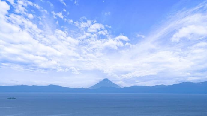 有村溶岩展望所から見た開聞岳
