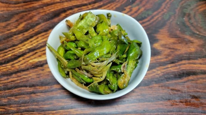 ミョウガとシシトウの味醂醤油漬け