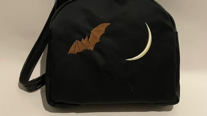 「黒の帯で作るリュック　蝙蝠刺繍vol.2」