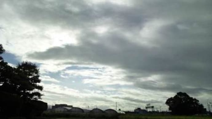 曇り空の朝