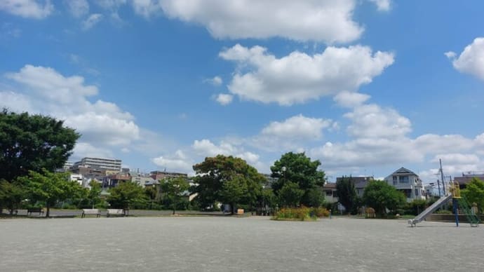 あまりに暑い8月の公園にて