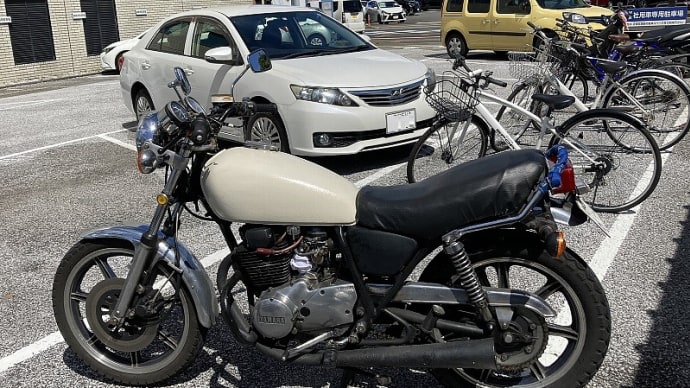 XS250自転車のリヤブレーキケーブルにもどす。