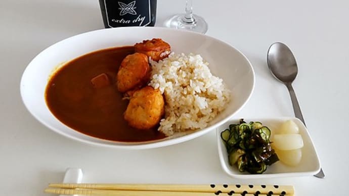 5月26日 レンチン唐揚げカレー&予定外ごはん飲酒。