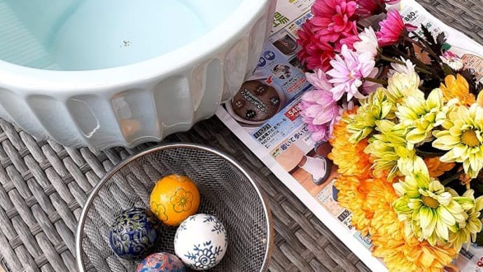 4月の花手水鉢