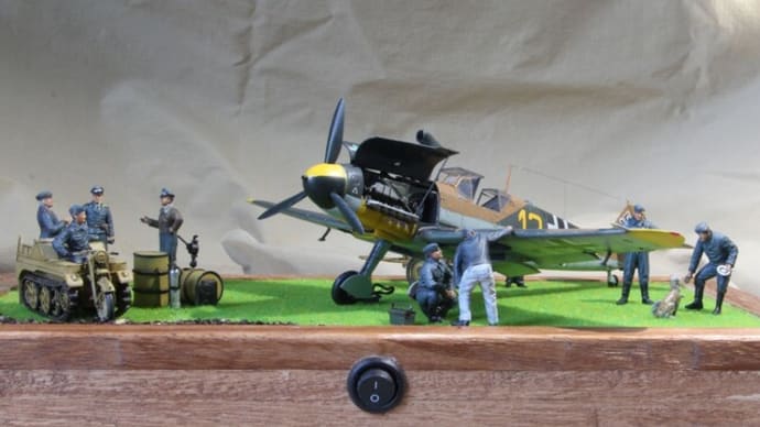 1/48 Bf109F-4&ドイツ航空機用電源車&ケッテンクラート(完成)