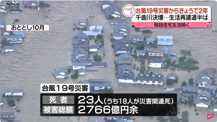 長野県に災害をもたらす台風
