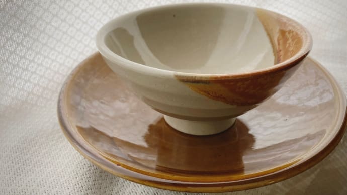 小砂焼の窯元とお蕎麦、ホンモロコの天ぷら。