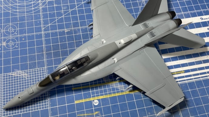 【ハセガワ】1/72 F/A-18F Block II スーパーホーネット 製作記 No,17 “基本塗装完了〜デカール貼り”