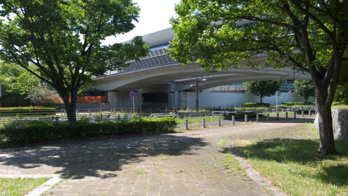 6月の辰巳の森海浜公園:アクアティクスセンター前を通り抜けて漣橋前交差点へ PART1