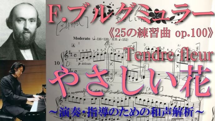 【解析動画】ブルグミュラー〈10番 やさしい花 Tendre fleur〉《25の練習曲op.100》より【弾き方・和声解析(完結)】