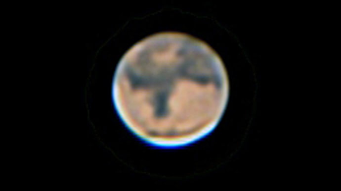 中接近後、火星の大シルチスを撮影しました（写真追加有）