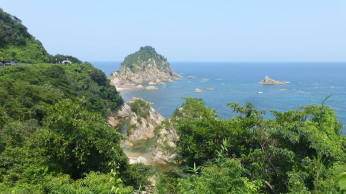 S海岸のN島近辺にエントリー_山陰の浦富海岸でシュノーケリングその4