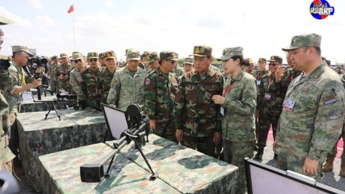 カンボジアと中国の合同軍事演習始まる