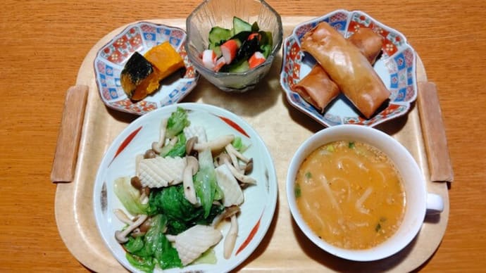 イカとレタスの旨煮