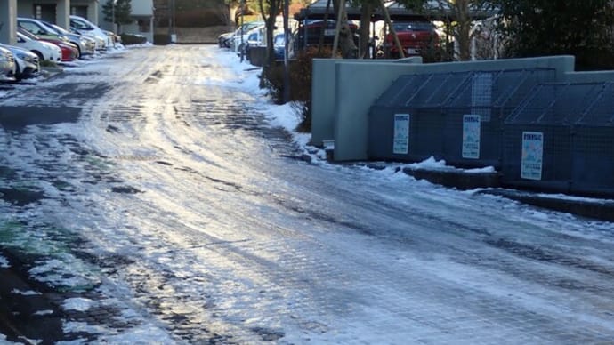 団地の降雪に備えて