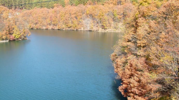 信州伊那谷の奥深く・・・箕輪ダム・・・紅葉の名所・・・もみじ湖の風景