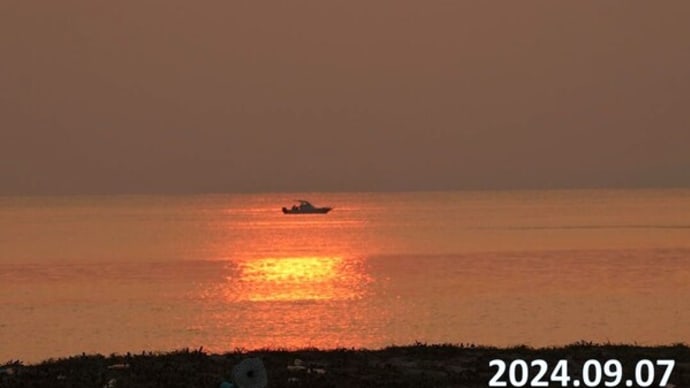 今朝の弓ヶ浜海岸 9月7日