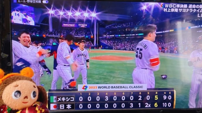 WBC 準決勝　日本-メキシコ　見てました〜p(^_^)q