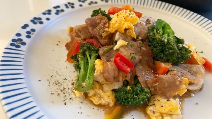 ブロッコリーと豚肉の中華炒め