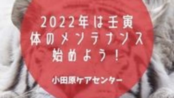 2022年は壬寅（みずのえ・とら）！小田原ケアセンターで体のメンテナンスを始めよう！