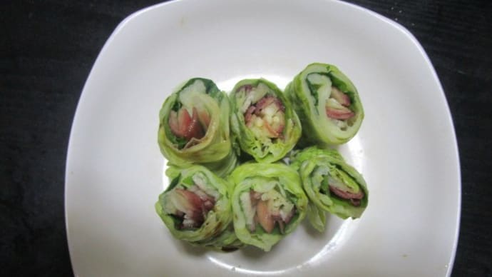 春キャベツの野菜巻き