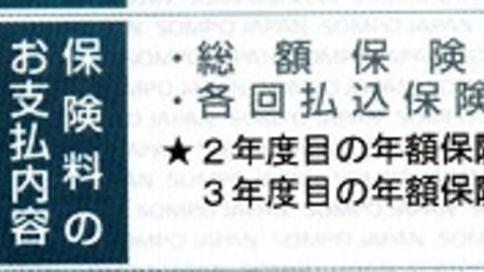 損保ジャパンから・・・