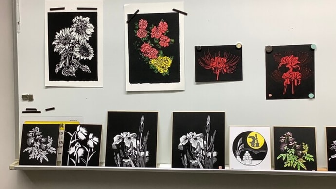 16日は切り絵教室でした。