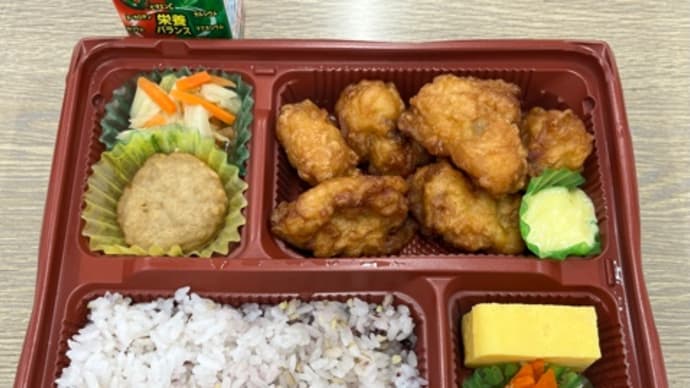 この日の日替り弁当も唐揚げ。